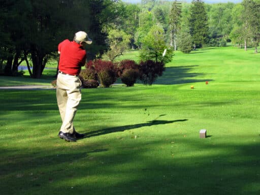 Good Form Sends The Ball Straight Down The Fairway