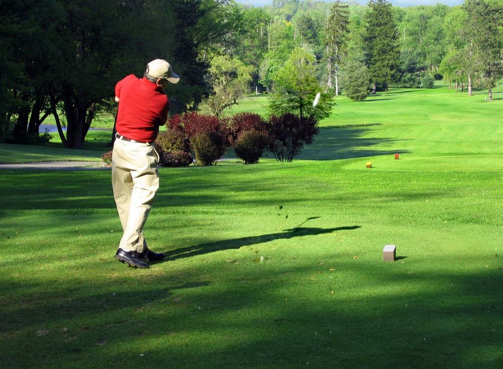 Good Form Sends The Ball Straight Down The Fairway