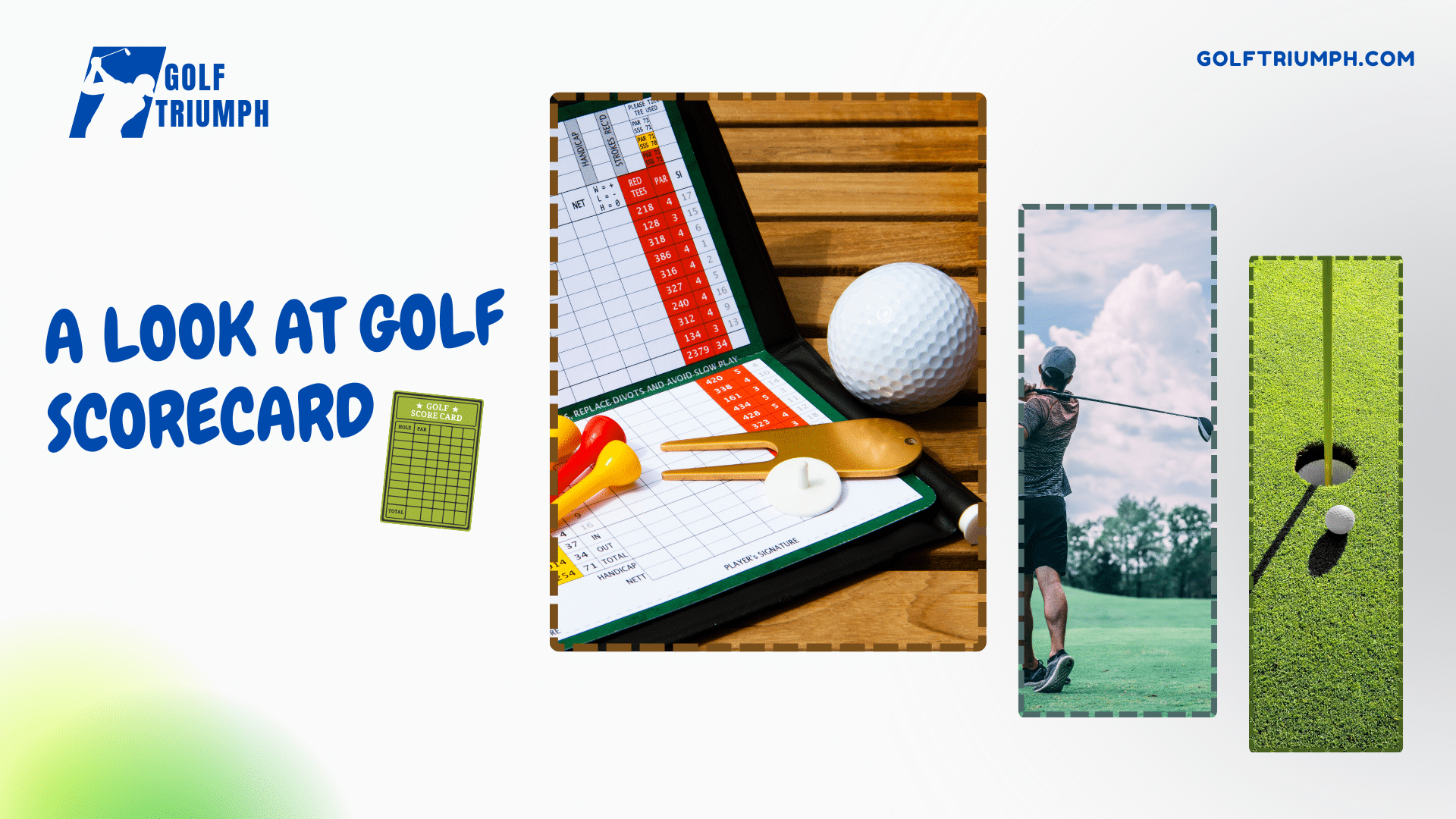 A view of golf scorecard