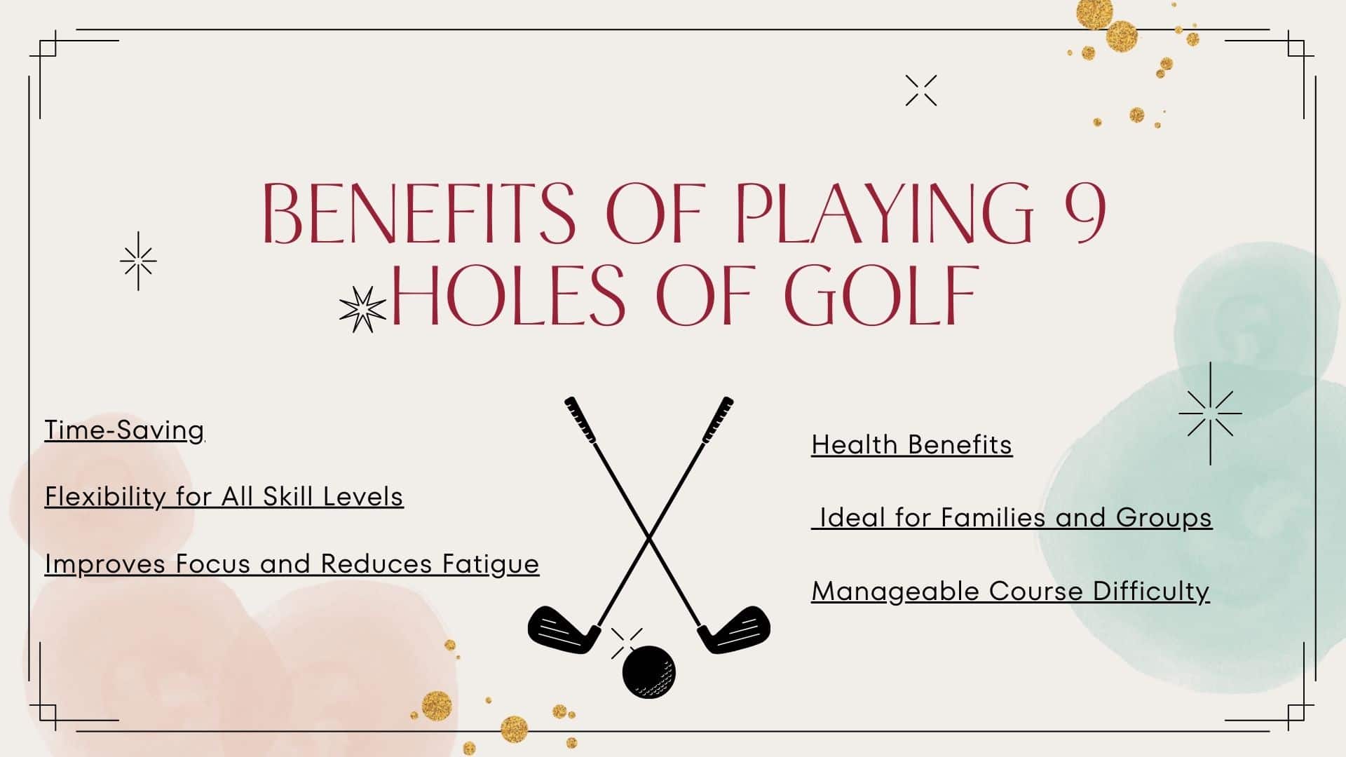 benefits of hole golf game