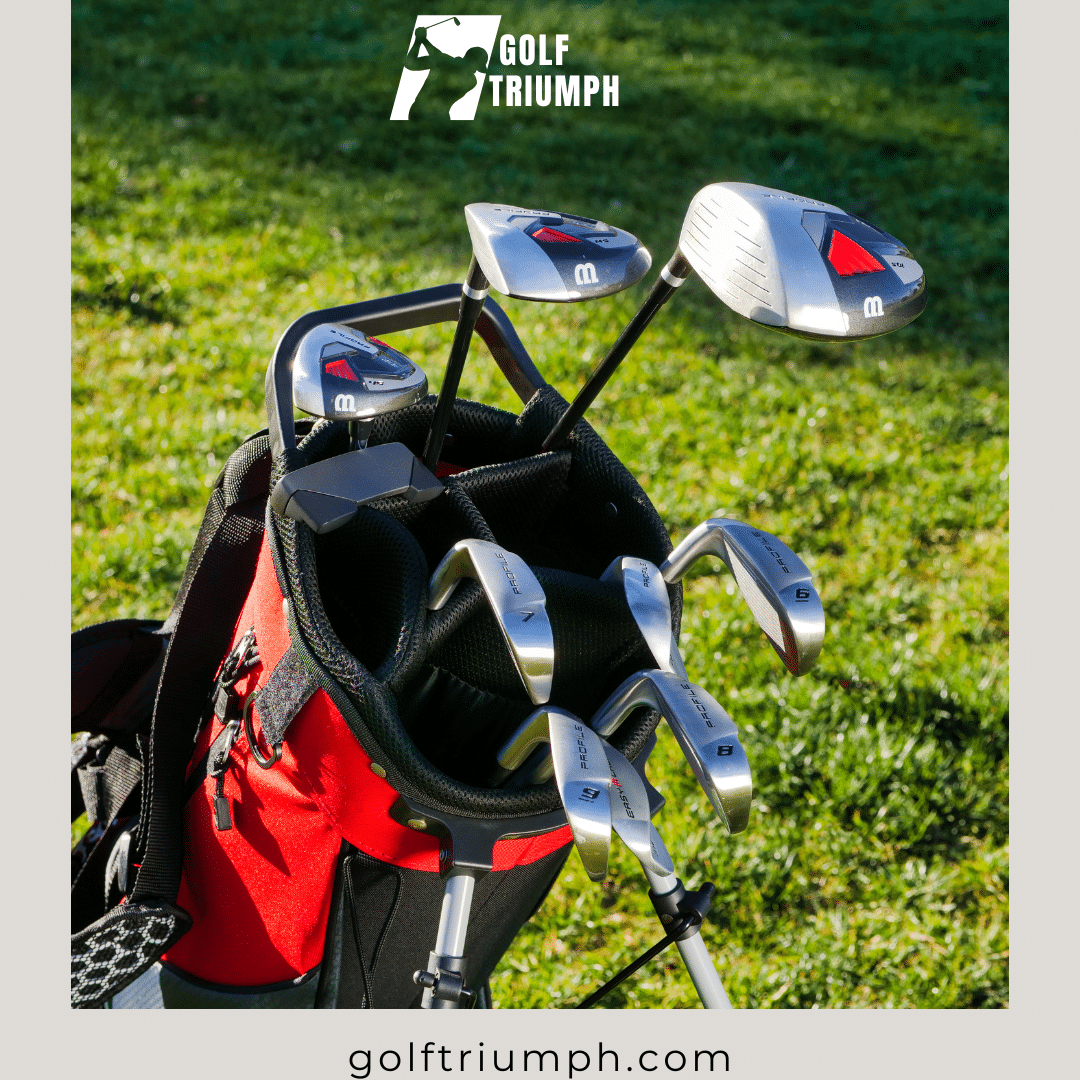 the bag of golf irons